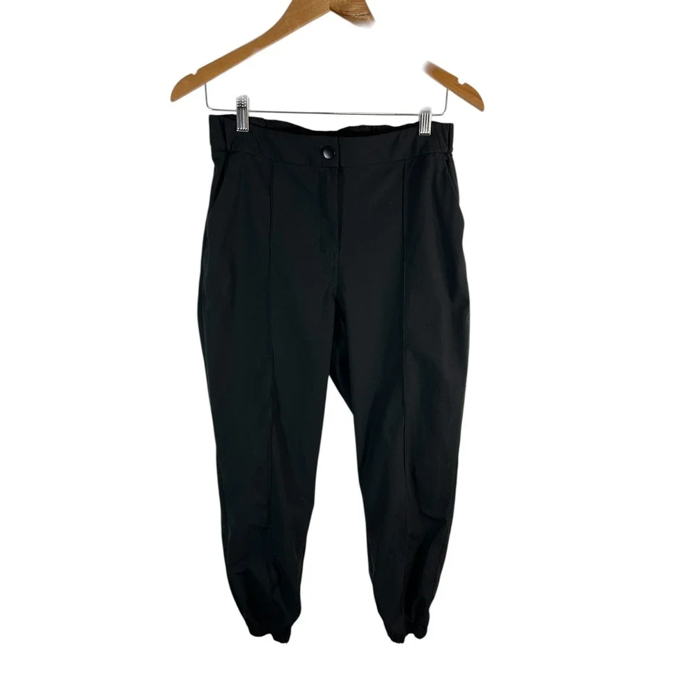 Lululemon Lab‎ Black Tapered Jogger Pants Size 29 Elastic Cuff Commuter Travel